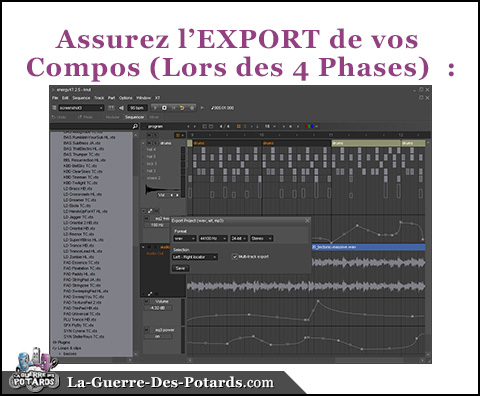 production musicale export morceau