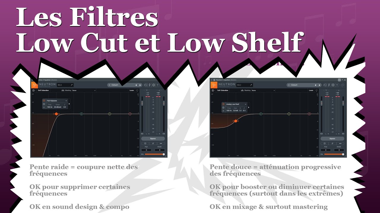 LES FILTRES LOW CUT ET LOW SHELF EN SOUND DESIGN, MIX ET MASTERING