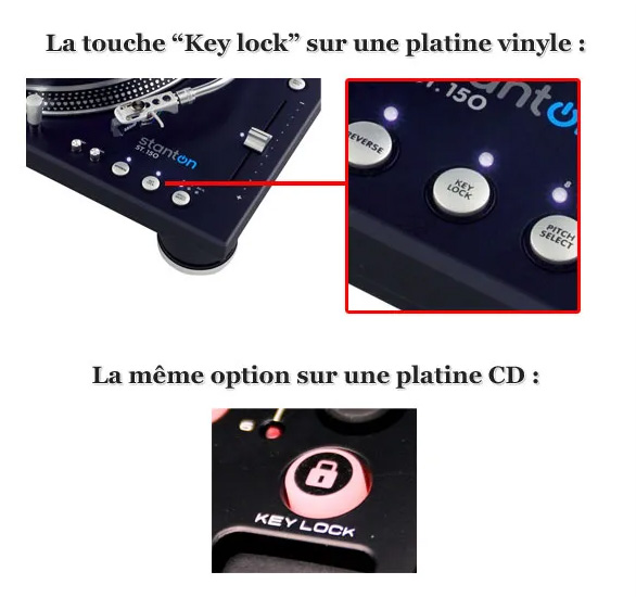keylock platine dj